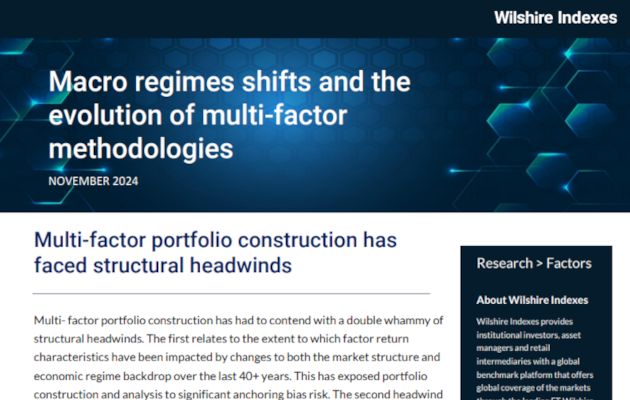 Macro regimes shifts and the evolution of multi-factor methodologies